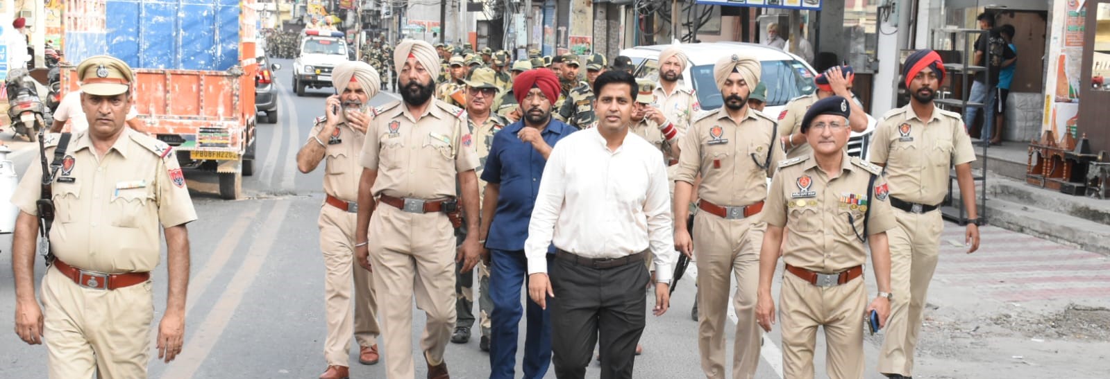 DEO leads flag march ahead of Jalandhar West by-polls