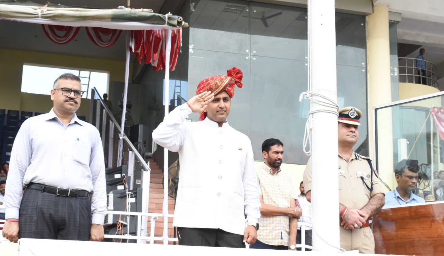 Full dress rehearsal for Independence Day held at Guru Gobind Singh Stadium