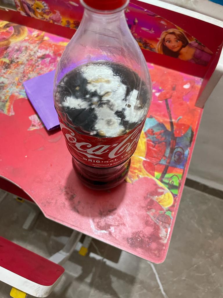 Germs were found in the bottle of Coca Cola Company during the party