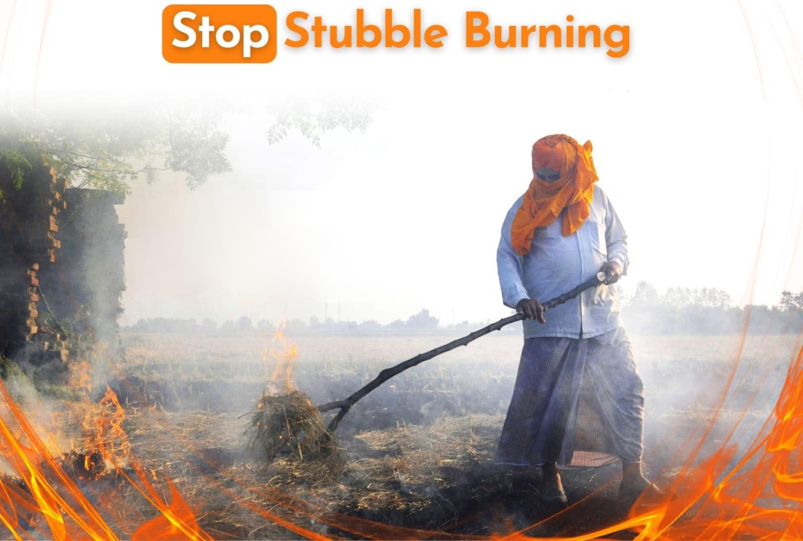 Unidentified farmers booked for burning paddy stubble fields.