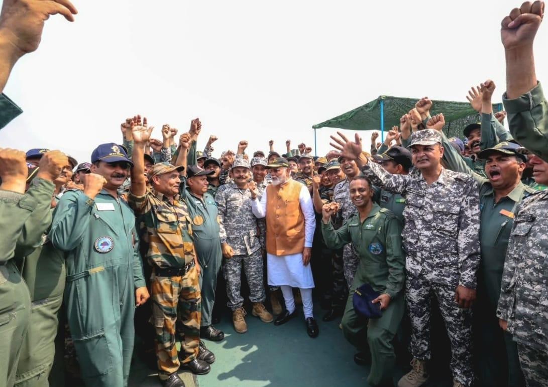 PM visits Adam Pur to meet air warriors, soldiers.
