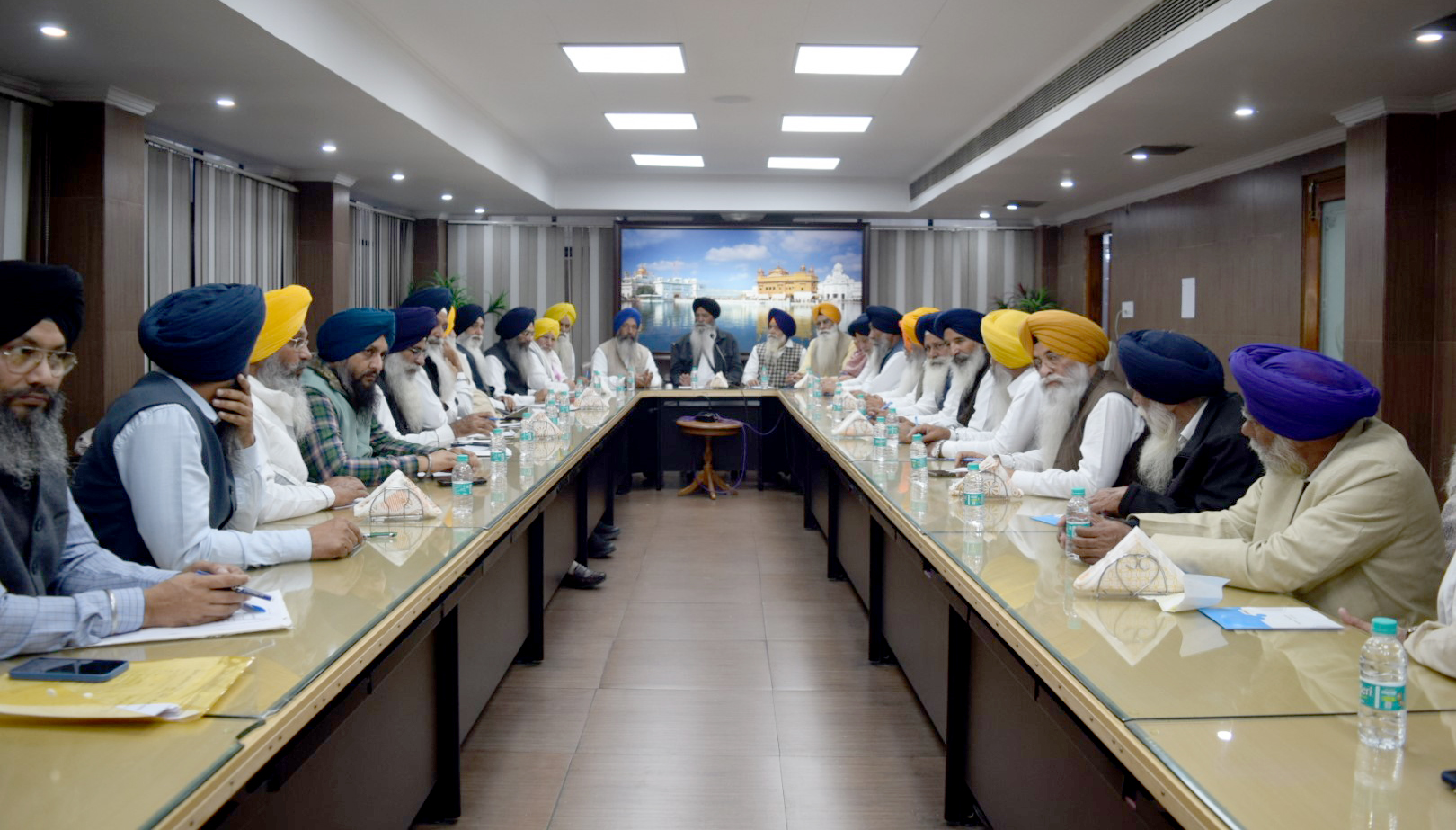 Harjinder Singh Dhami holds meeting with member-in-charges appointed for various departments of SGPC