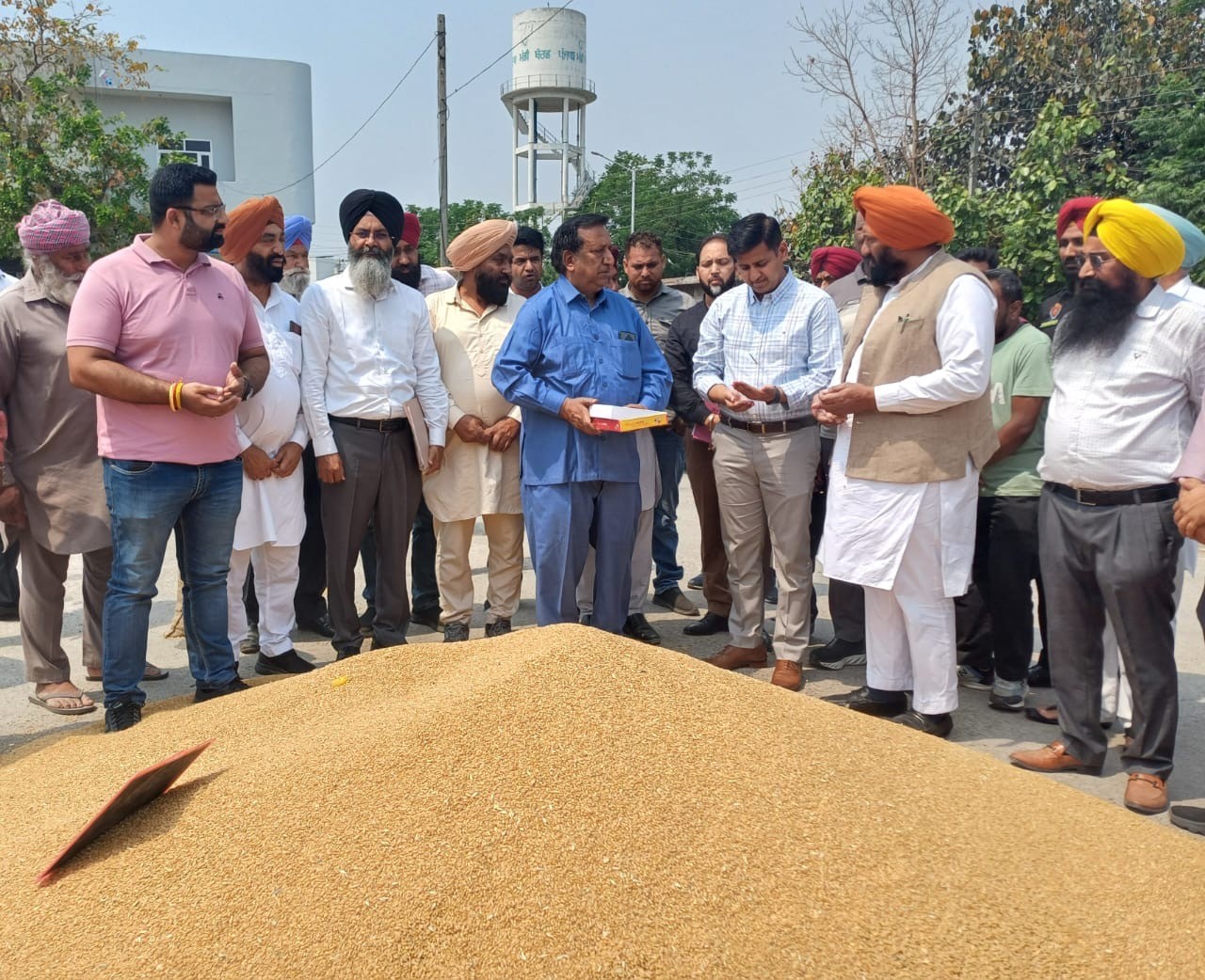 MLA, DC kickstarts wheat procurement at Kartar Pur   