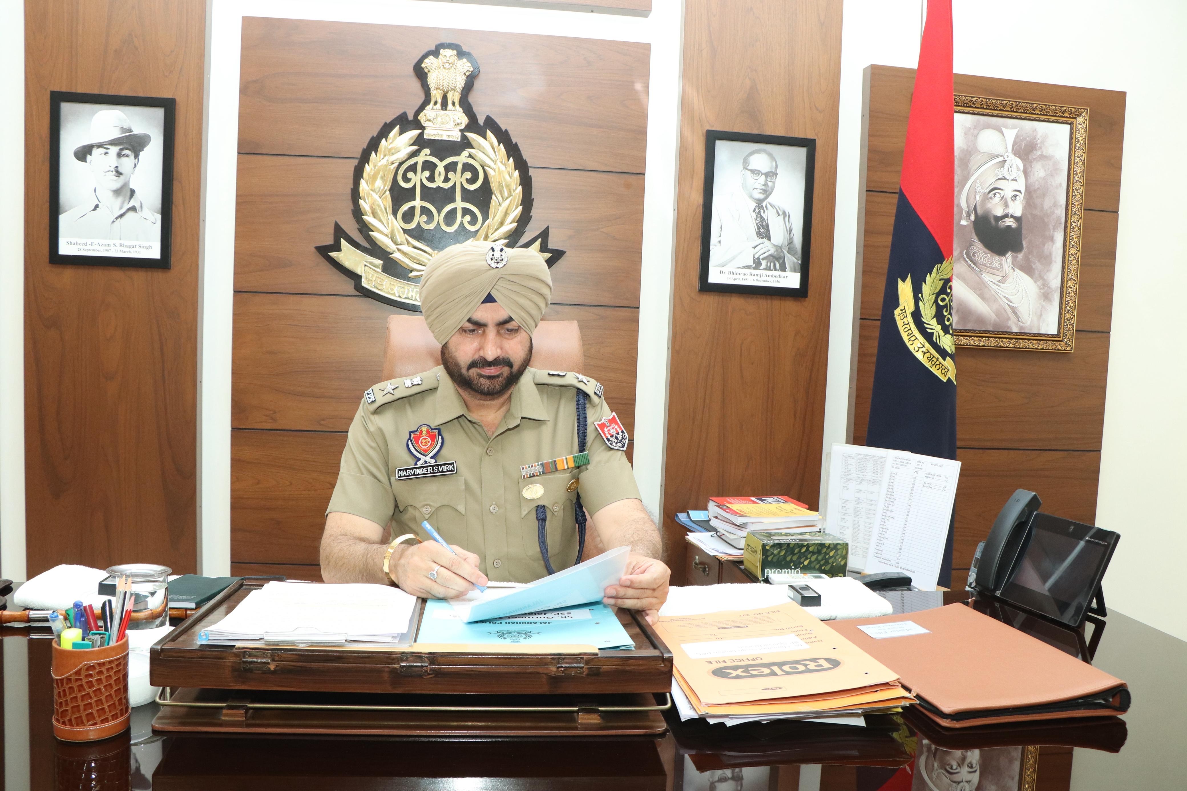  Harvinder Singh Virk takes charge as SSP Jalandhar (Rural)