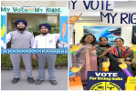 Students create  selfie points in colleges to promote voting awareness -