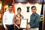 DC honours Jalandhar girl  for winning medallion of excellence at world skill competition
