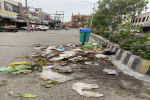 Approach road to historic Nurmahal Sarai turned into garbage dumping site.