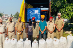 Two arrested with 150 KG poppy husk, truck seized carrying  army goods