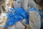 Huge quantities of plastic carry bags seized from two factories