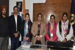 DC felicitates four for winning medals in national games