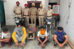 Gang of motor thieves busted, 4 arrested.
